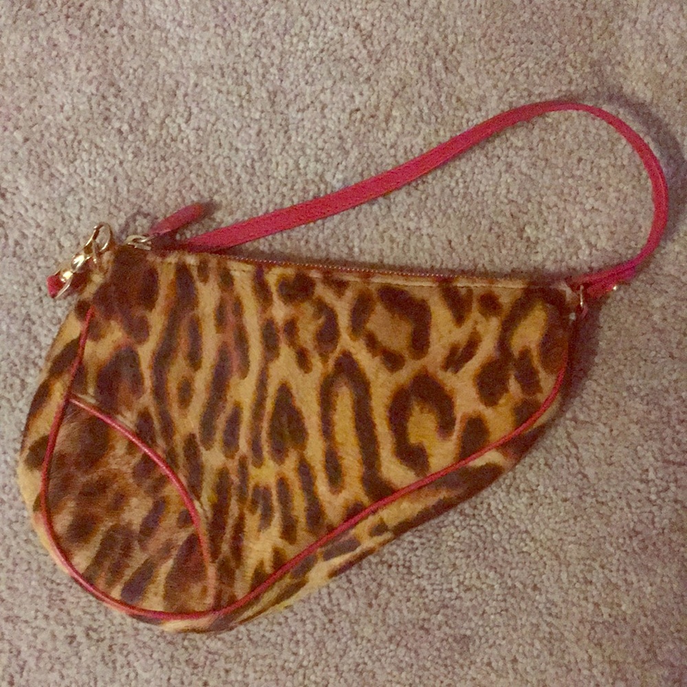 Christian Dior leopard purse